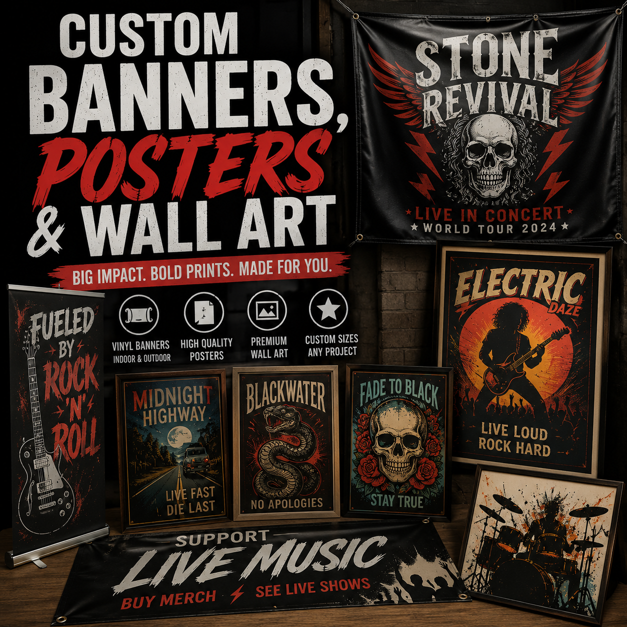Custom Banners, Posters and Wall Art